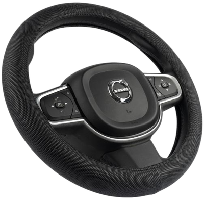Оплетка на руль Migas 1 шов Тисненая Чешуйки р. 37-39 / 022 (экокожа, черный)
