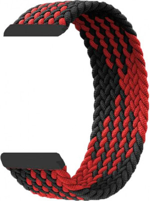 Ремешок для умных часов Rumi Solo Loop 20мм 145мм без застежки (красный/черный)