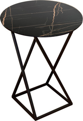 Журнальный столик Древпром М100 ДП1-03-05 48x48x62 (кварц черный)