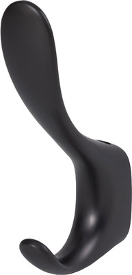 Крючок для одежды AKS Roma двухрожковый (черный матовый)