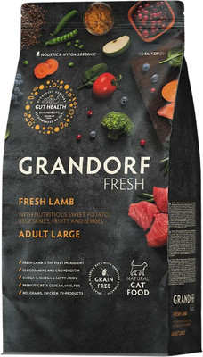 Сухой корм для кошек Grandorf Adult Large Breeds Fresh Lamb&Sweet Potato (8кг)