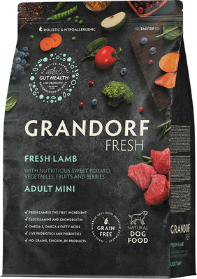 Сухой корм для собак Grandorf Adult Mini Breeds Fresh Lamb&Sweet Potato (3кг)