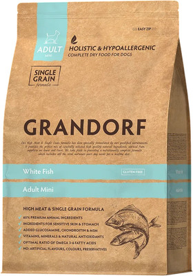 Сухой корм для собак Grandorf Mini Breeds White Fish (1кг)