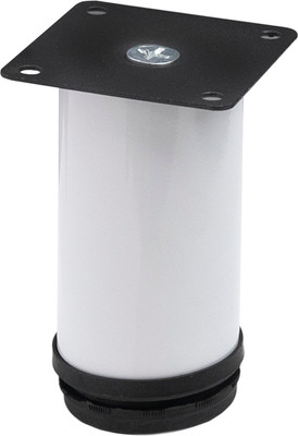 Опора мебельная AKS d50 h100 с регулировкой (белый)