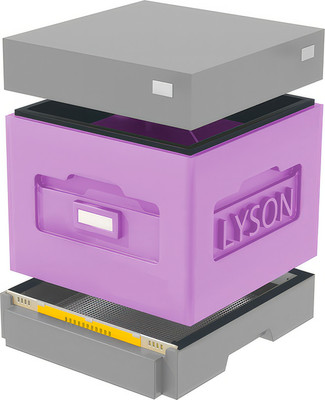 Улей Lyson Дадан на 10 рамок / WKG49 (фиолетовый/серый)