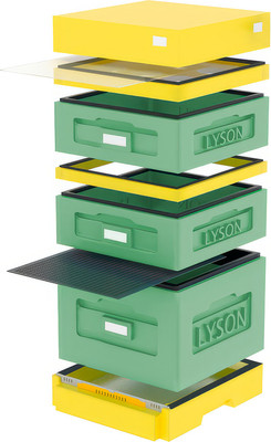 Улей Lyson Дадан на 10 рамок / W1008G (зеленый/желтый)