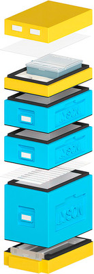 Улей Lyson Дадан на 6 рамок / WDD58BY (синий/желтый)