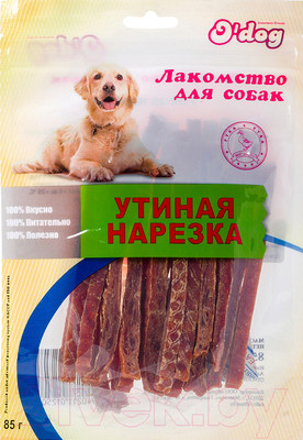 Лакомство для собак O'dog Утиная нарезка (85г)