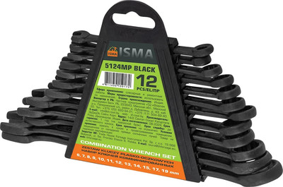 Набор ключей ISMA 5124MP Black (64737)