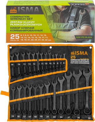 Набор ключей ISMA 5261PD Black (64753)