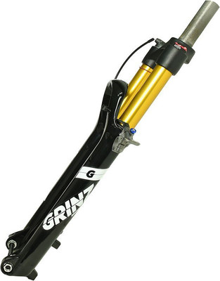 Вилка для велосипеда Grinz ES-547 HRLO AIR 27.5 / HQ-0018191 (черный/белый/зелены)