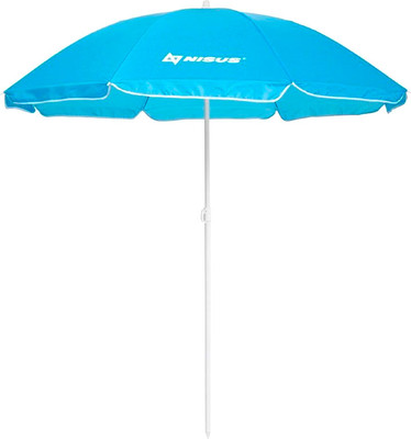 Зонт пляжный Nisus N-180 (1.8м, прямой, голубой)