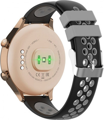 Ремешок для умных часов Rumi N-style 22мм (черный/серый)