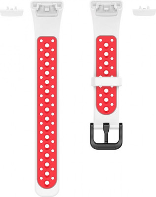 Ремешок для умных часов Rumi N-Style для Honor Band 6/Band 7/Huawei Band 6 (белый/красный)