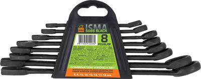 Набор ключей ISMA 5086 Black (64735)