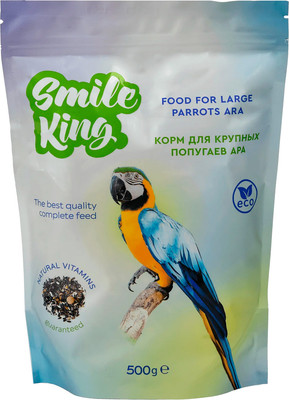 Корм для птиц Smile King Для крупных попугаев Ара / LKG-34 (500г)