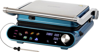 Электрогриль Endever Grillmaster-255 (серебристый/синий)