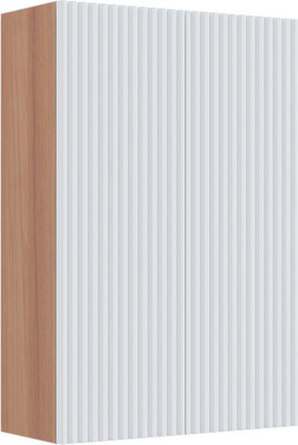 Шкаф для ванной Runo Соренто 60 / Тренто 60 вертикаль (крафтовый дуб/белый)