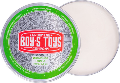 Глина для укладки волос Boy's Toys Инвизибл Матовая средней фиксации (100г)