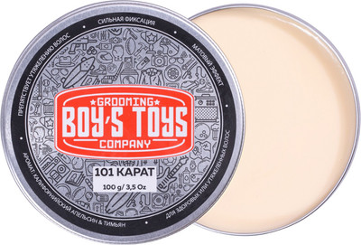 Паста для укладки волос Boy's Toys 101 карат Матовая сильной фиксации (100г)