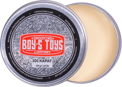 Паста для укладки волос Boy's Toys 101 карат Матовая сильной фиксации (40г)