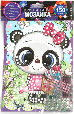 Набор для творчества MultiArt Кристальная мозаика. Панда / CRYST-114767