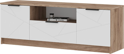 Тумба Стендмебель Орегон ТВ 01 под тв (белый супермат/дуб крафт табачный)