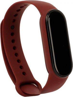 Ремешок для фитнес-трекера Rumi Для Xiaomi Mi Smart Band 6/Mi Band 5 (винно-красный)