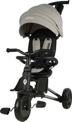 Трехколесный велосипед с ручкой QPlay Sprinter / S700-16 (серый/графитовый)