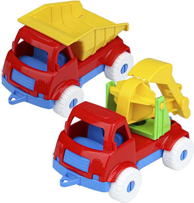 Набор игрушечной техники РЫЖИЙ КОТ №3 Экскаватор + самосвал / И-5679