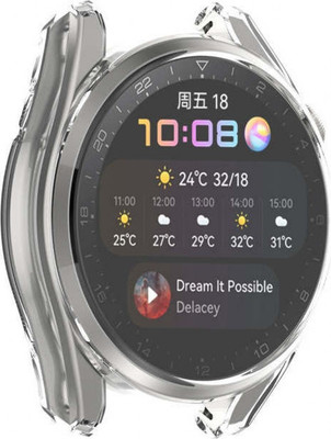 Защитный чехол для умных часов Rumi Силиконовый для Huawei Watch 3 Pro (прозрачный)