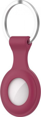 Чехол для беспроводной метки-трекера Rumi Силиконовый для Apple Airtag (бордовый)