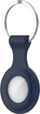 Чехол для беспроводной метки-трекера Rumi Силиконовый для Apple Airtag (темно-синий)