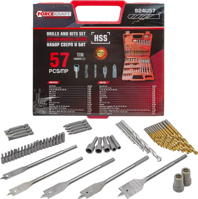 Набор сверл ForceKraft FK-924U57 (60682)