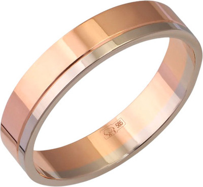 Кольцо обручальное из комбинированного золота Кристалл CC78800226773 (р.21)