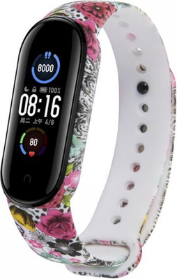 Ремешок для фитнес-трекера Rumi Силиконовый для Xiaomi Mi Band 3/Mi Band 4 (цветочный сад)
