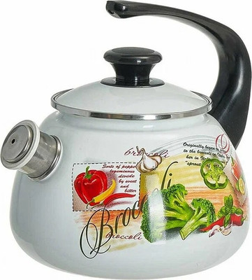 Чайник со свистком КМЗ 43604-102/6-У4Бл (белый)