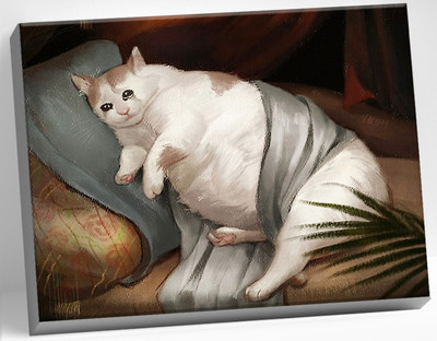 Картина по номерам Молли Толстый котик 40x50 / HR0166