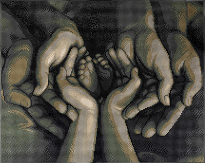 Набор алмазной вышивки Фрея Маленькие пяточки / ALPD-193