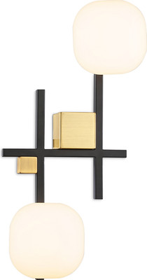 Светильник Ambrella LH51019/2 BK/BS/FR (черный/латунь/белый матовый)