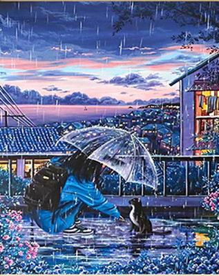 Картина по номерам Молли Прогулка под дождем 40x50 / HR0612