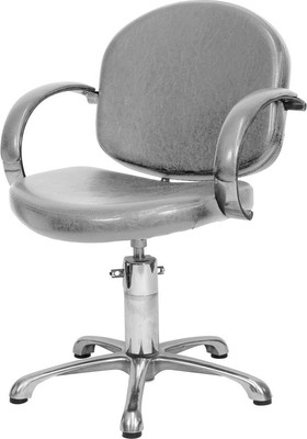 Кресло парикмахерское Элеганс Орион Люкс (серебристый)