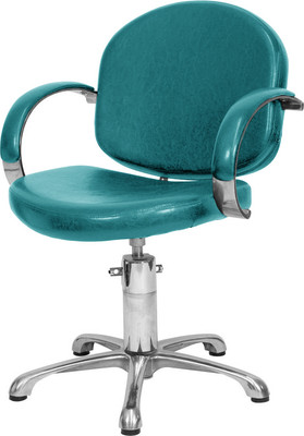 Кресло парикмахерское Элеганс Орион Люкс (бирюзовый №111)