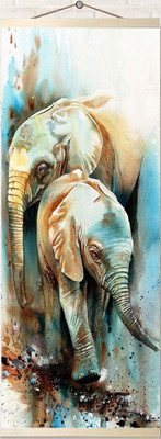 Картина по номерам Молли Слоны 35x88 / HRP0012