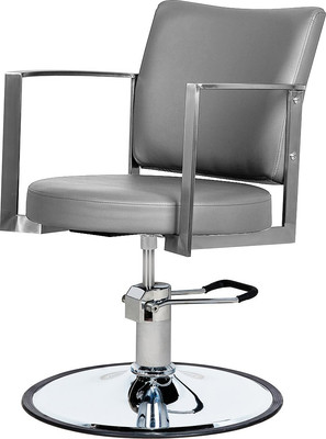Кресло парикмахерское Элеганс Хилтон (серебристый)