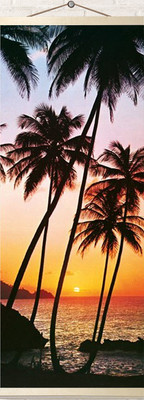 Картина по номерам Молли Пальмы на закате 35x88 / HRP0018