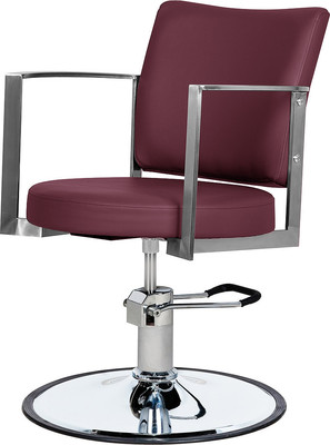 Кресло парикмахерское Элеганс Хилтон (бордовый №123)