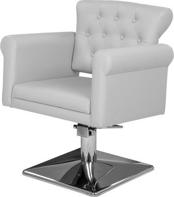Кресло парикмахерское Элеганс Грейс (белый матовый)