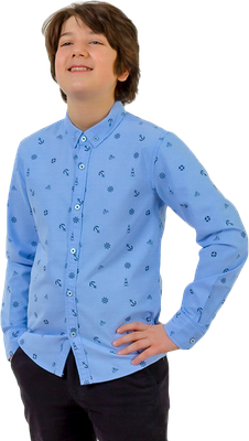 Рубашка детская Isee UN-72857B (р.42, голубой)