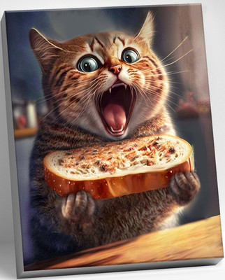 Картина по номерам Молли Мемчики. Голодный котик 40x50 / HR0673